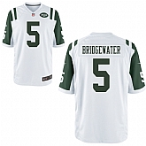 Nike Men & Women & Youth Jets 5 Teddy Bridgewater White Team Color Game Jersey